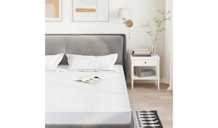 Walplus Waterproof Polyester Mattress Protector - White - 140 x 200 cm