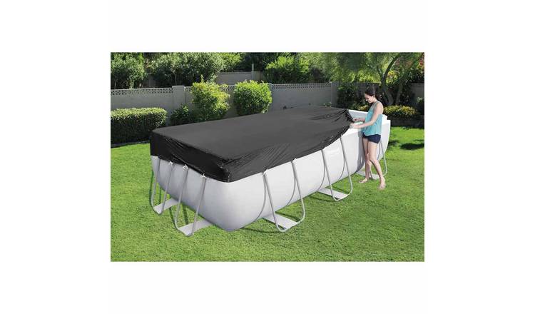 Walplus for 100 cm Pools PVC Pool Cover - Anthracite - 404x201 cm
