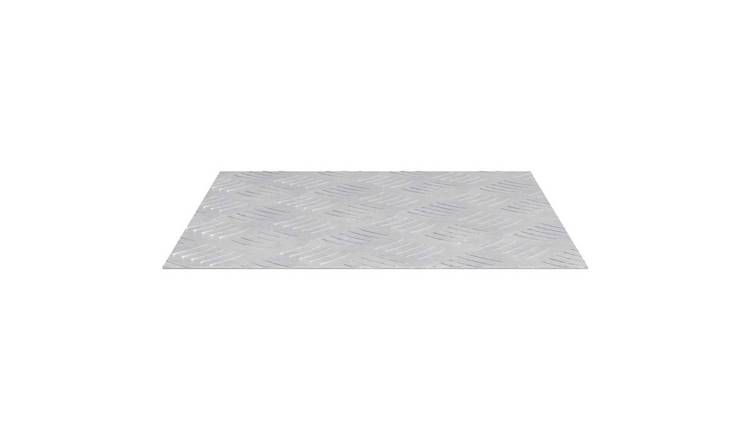 Walplus Pack of 2 Square Aluminum Stair Treads - Silver - 40 x 40 cm