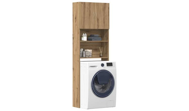 Walplus 6 Compartment Washing Machine Cabinet Artisan - Oak - 64 x 24 x 190 cm