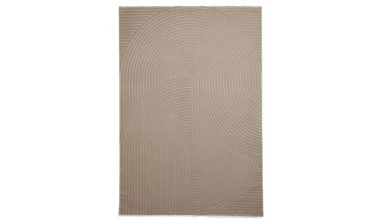 Mega Flooring Beige Modern Abstract Rug - 120 x 170cm