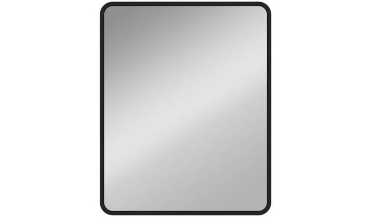 HOMCOM Set of 2 Rectangular Wall Mounted Mirror - Natural Wood