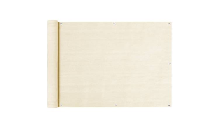 Walplus HDPE Balcony Screen - Cream - 75 x 300 cm