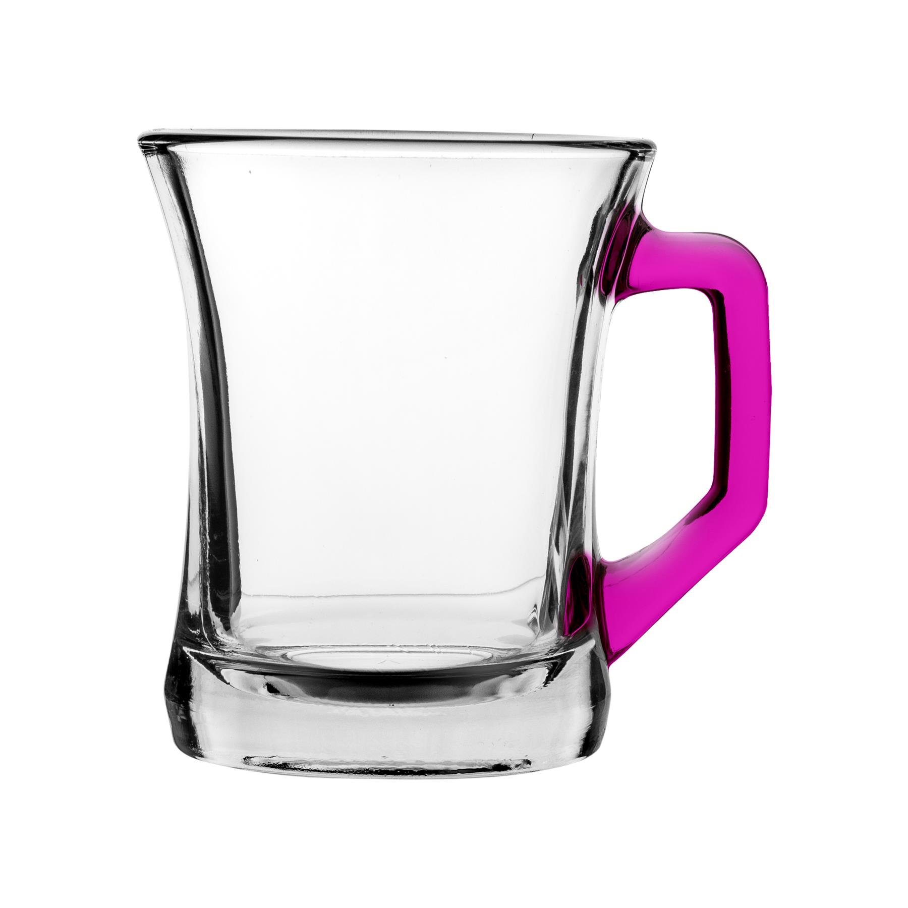 LAV Zen+ Glass 225ml Coffee Mugs Pack of 6 - Multicolour - Image 4
