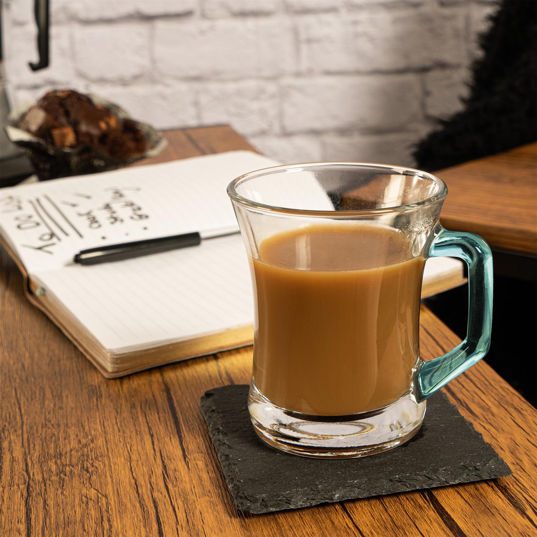 LAV Zen+ Glass 225ml Coffee Mugs Pack of 6 - Multicolour - Image 5