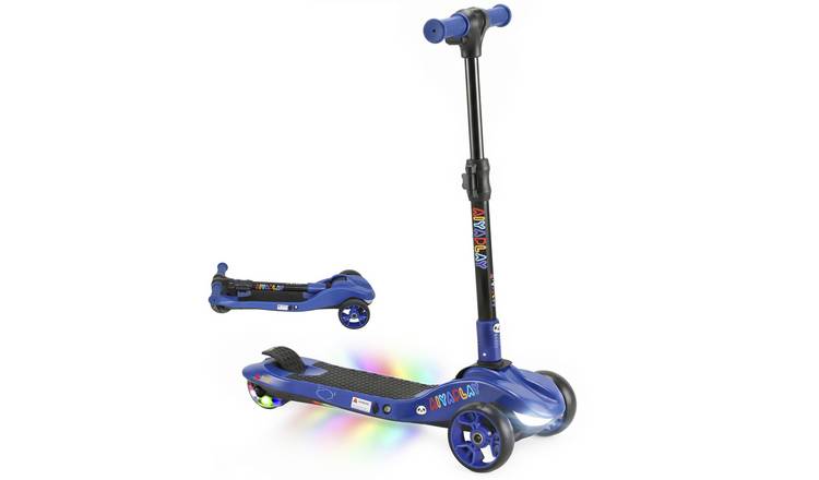 AIYAPLAY 6 to 10 Years 3 Wheel Foldable LED Electric Scooter – Blue