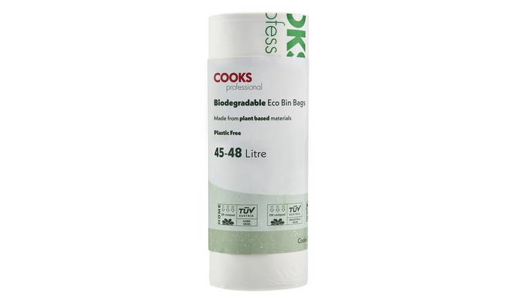 Cooks Professional Biodegradable Bin Bags 45-48L - 25 Pack