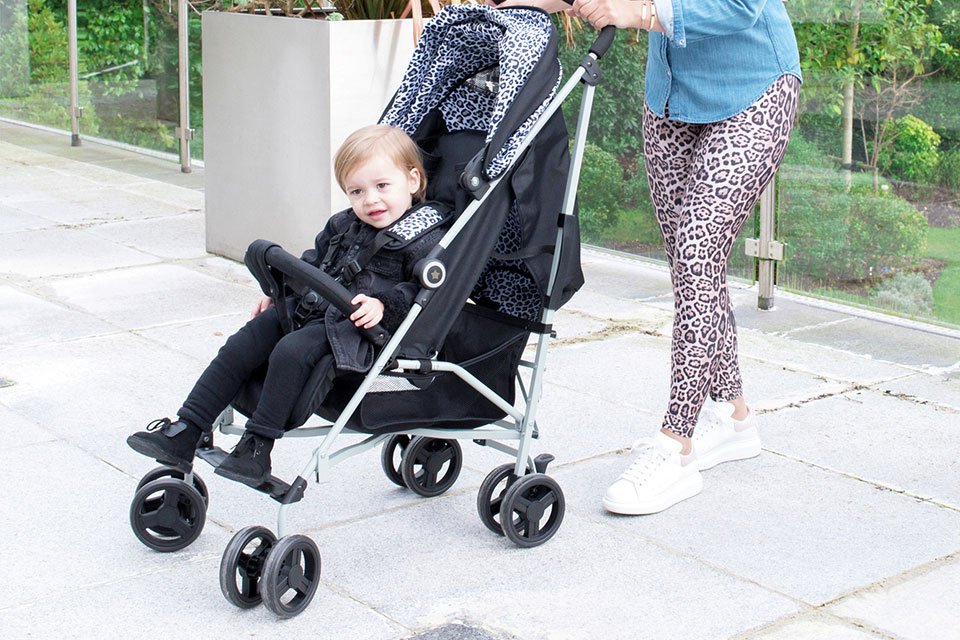 baby in pushchair