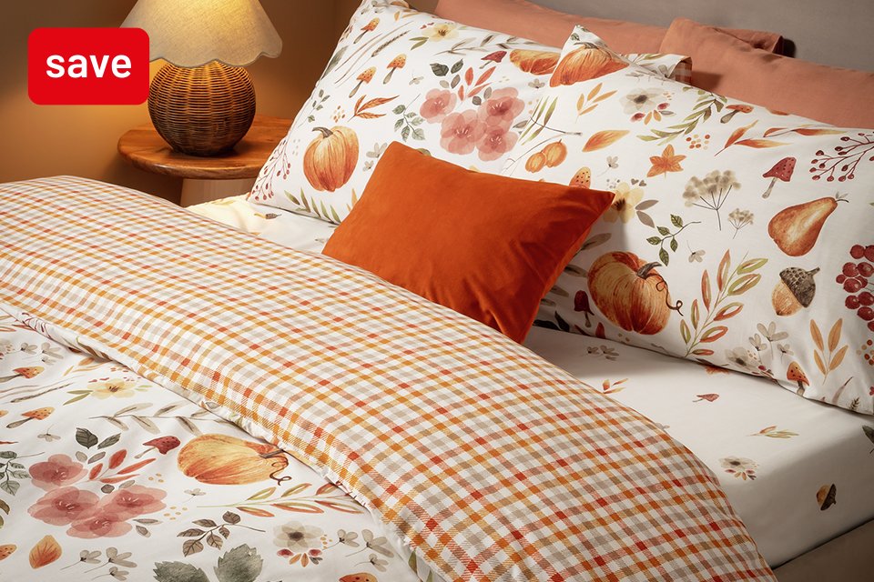 Save up to 30% on selected homewares. Refresh your home and get that cosy Autumnal feel.