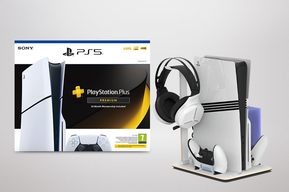 Buy a selected Playstation console and save 25% on a selected stand.
