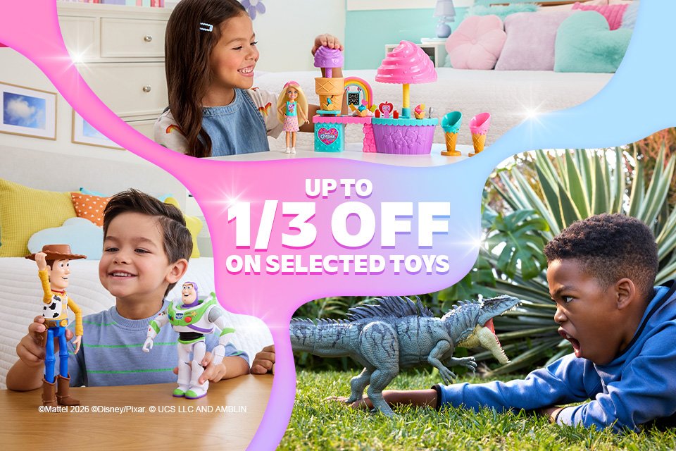 Save up to 1/3 on brands you love. Discover savings from Barbie to Hot Wheels.