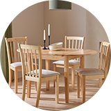 An Argos Home oval dining set in a dining room.