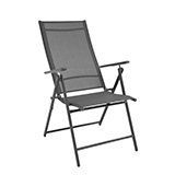 Metal chairs.