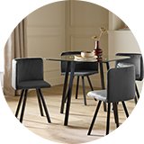 An Argos Home square dining set in a dining room.