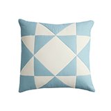 Blue and white cushion