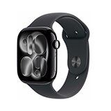 Apple Watch Series 11 GPS 46mm Jet Black Sport Band.