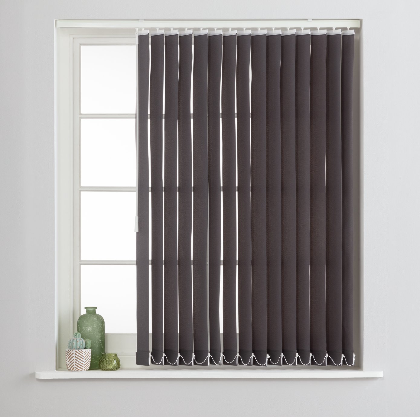 HOME Vertical Blinds Slat Pack 122x229cm Black Daylight