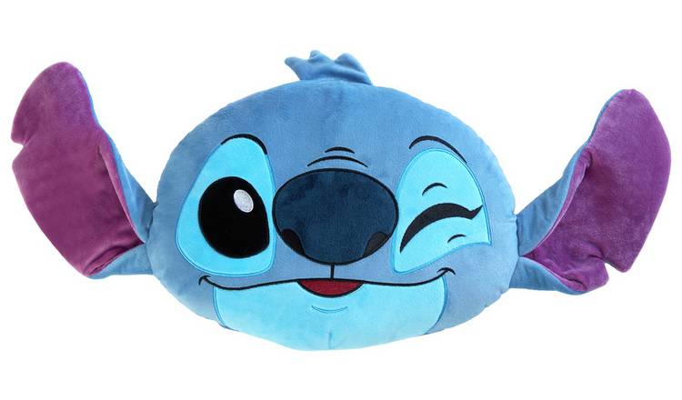 Disney Stitch Shaped Cushion - Blue - 48x32cm