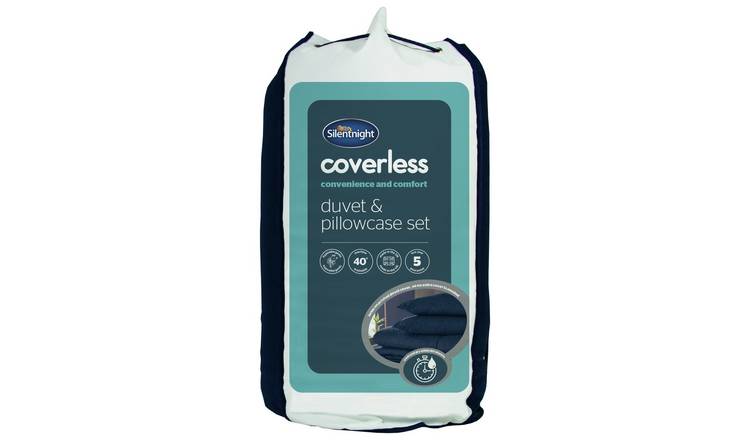 Silentnight Coverless 10.5Tog Navy Duvet &Pillowcase- Single