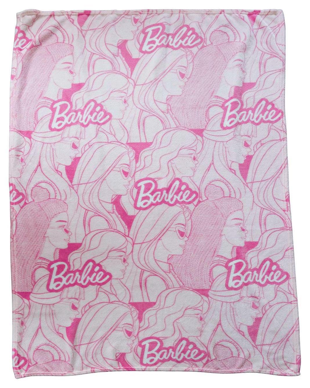 Barbie Kids Printed Flannel Throw - Pink - 150X100cm