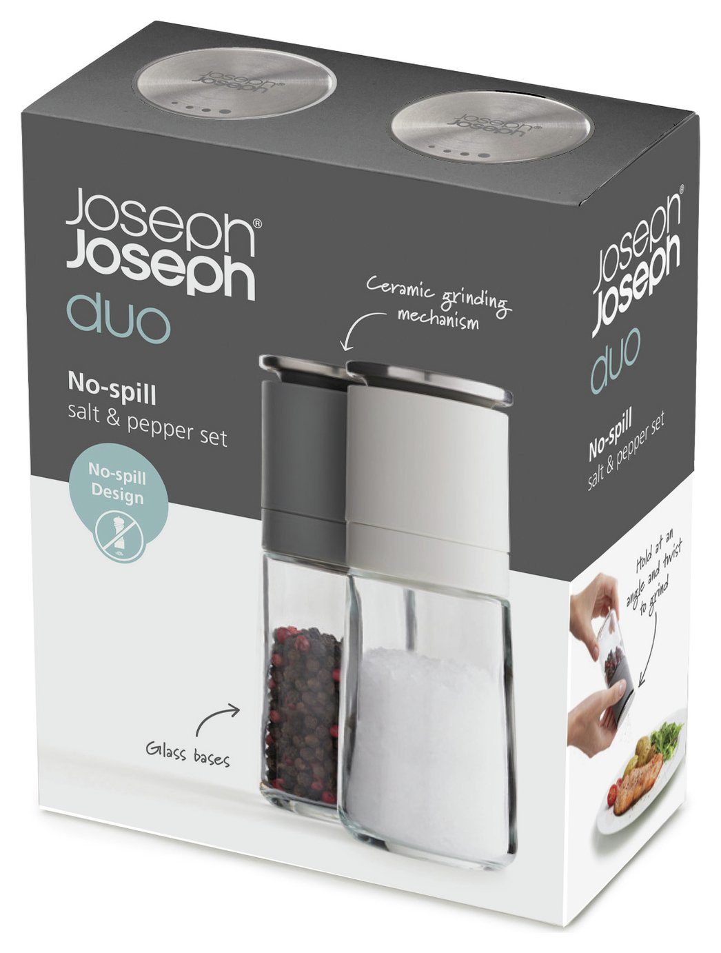 Joseph Joseph Duo No - Spill Salt and Pepper Mill Set