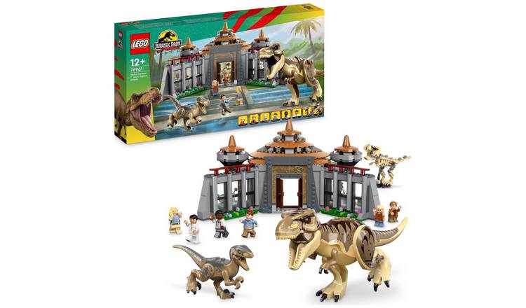 Buy LEGO Jurassic Park Visitor Centre T.rex Raptor Attack 76961