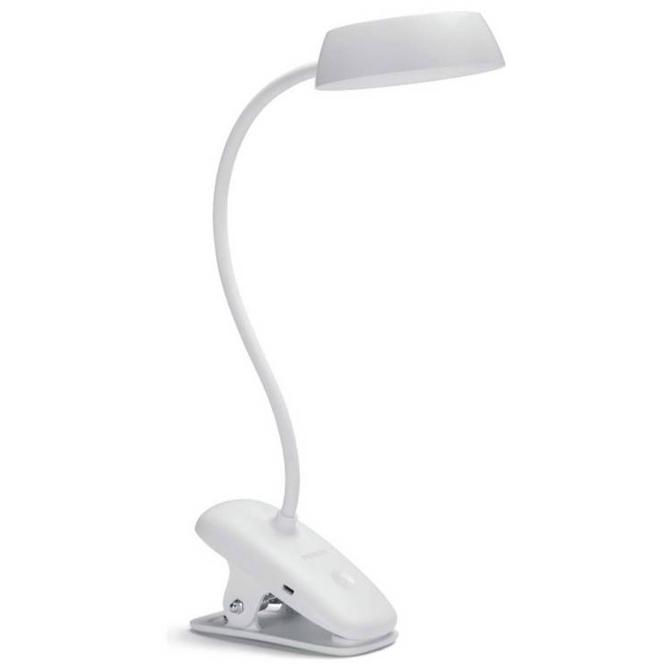 Philips Clip LED Portable Touch Table and Desk Lamp - White 0