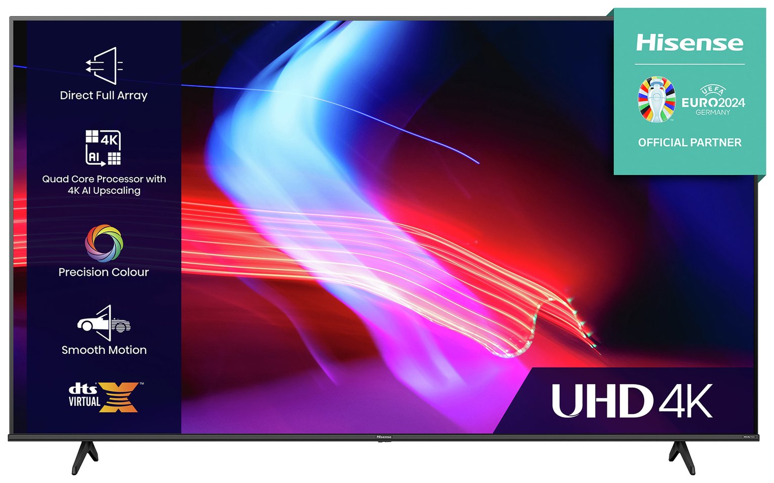 Hisense 75 Inch 75A6KTUK Smart4K UHD HDR DLED Freeview TV