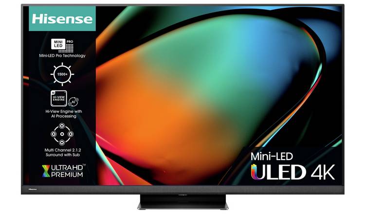 Buy Hisense 43 Inch 43E78KQTUK Smart 4K UHD HDR QLED Freeview TV, Televisions