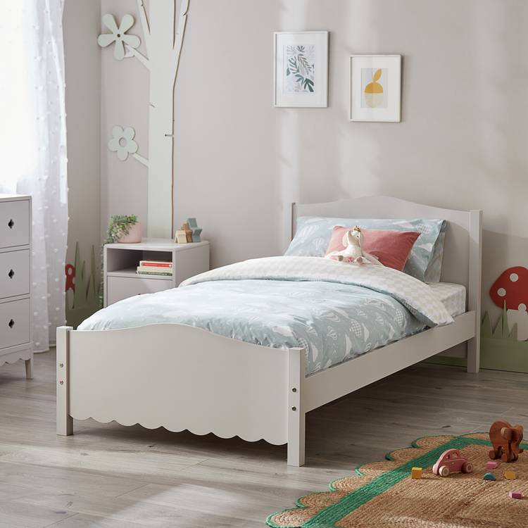 Habitat Serena Scallop Single Bed Frame – Ivory  0