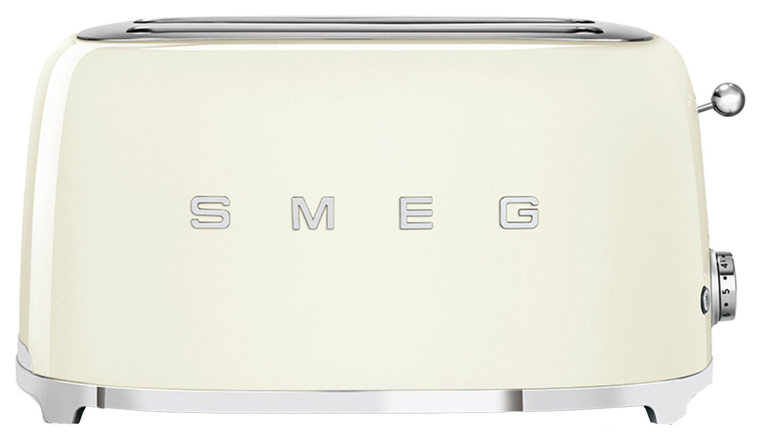 Smeg TSF02CRUK 50's Style Long Slot 4 Slice Toaster - Cream