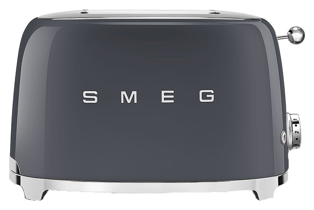 Smeg TSF01GRUK 50's Style Retro 2 Slice Toaster - Grey