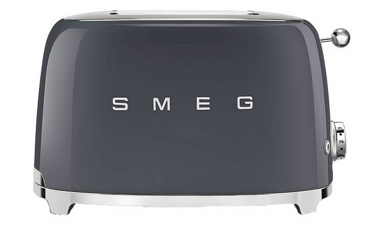 Smeg TSF01GRUK 50's Style Retro 2 Slice Toaster - Grey