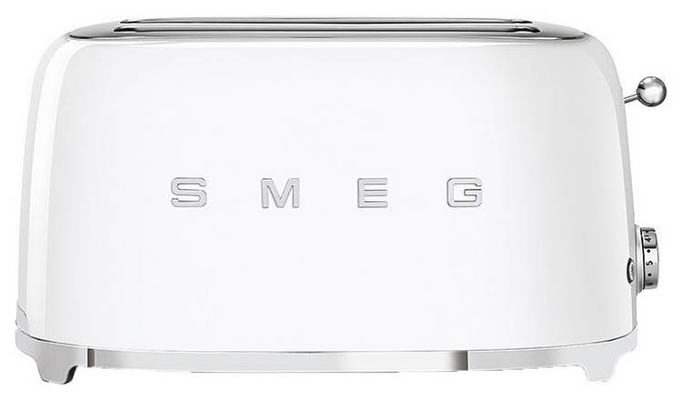 Smeg TSF02WHUK 50's Style Long Slot 4 Slice Toaster - White