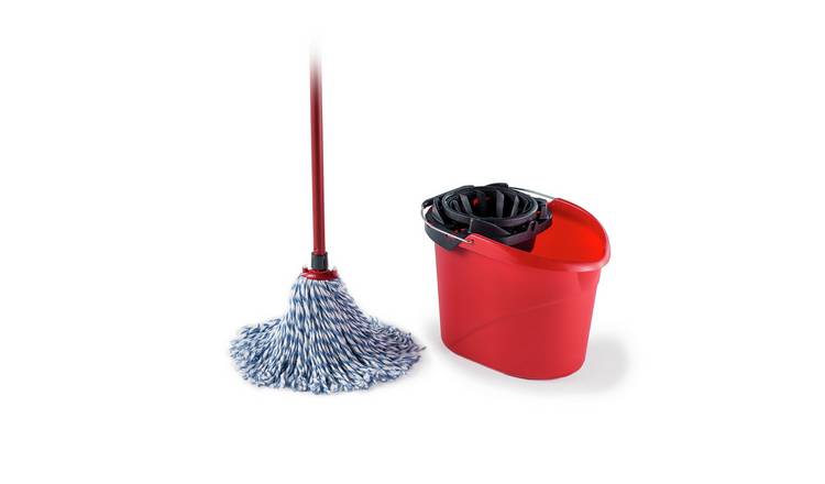 Buy SuperMocio Microfibre Cotton Mop with Torsion Wringer Bucket, Mops