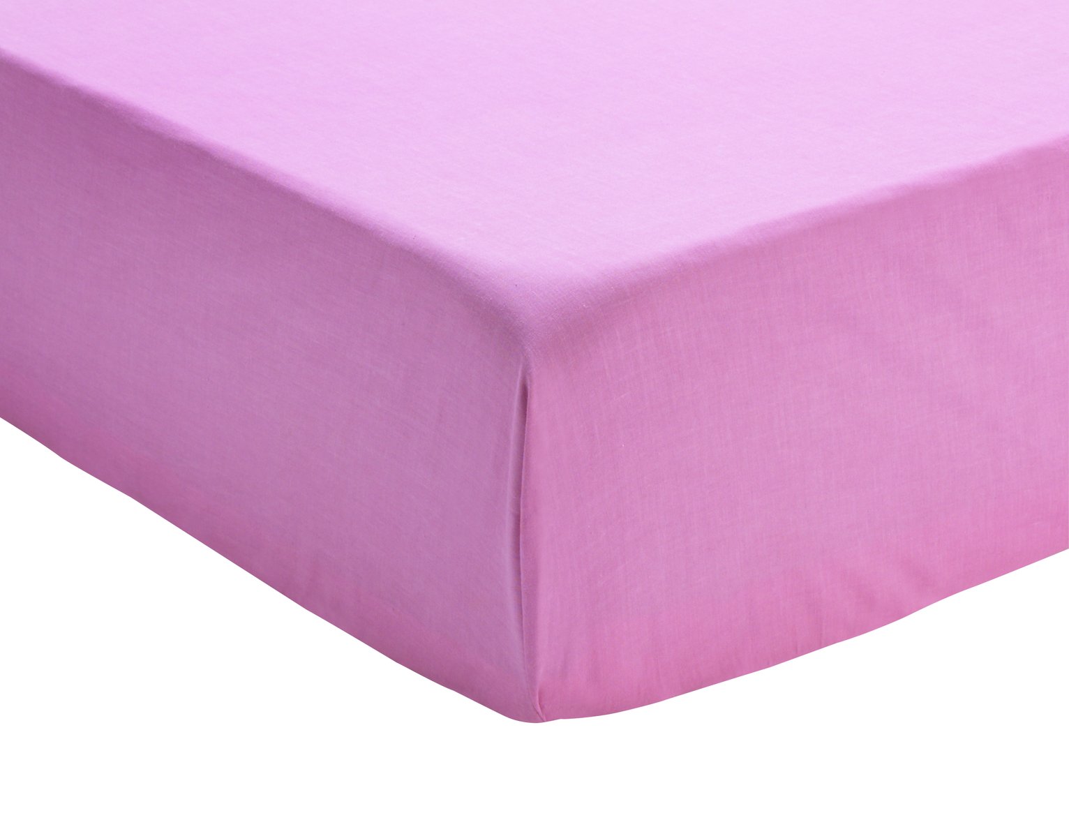 Habitat Easycare Plain Pink Fitted Sheet - Toddler