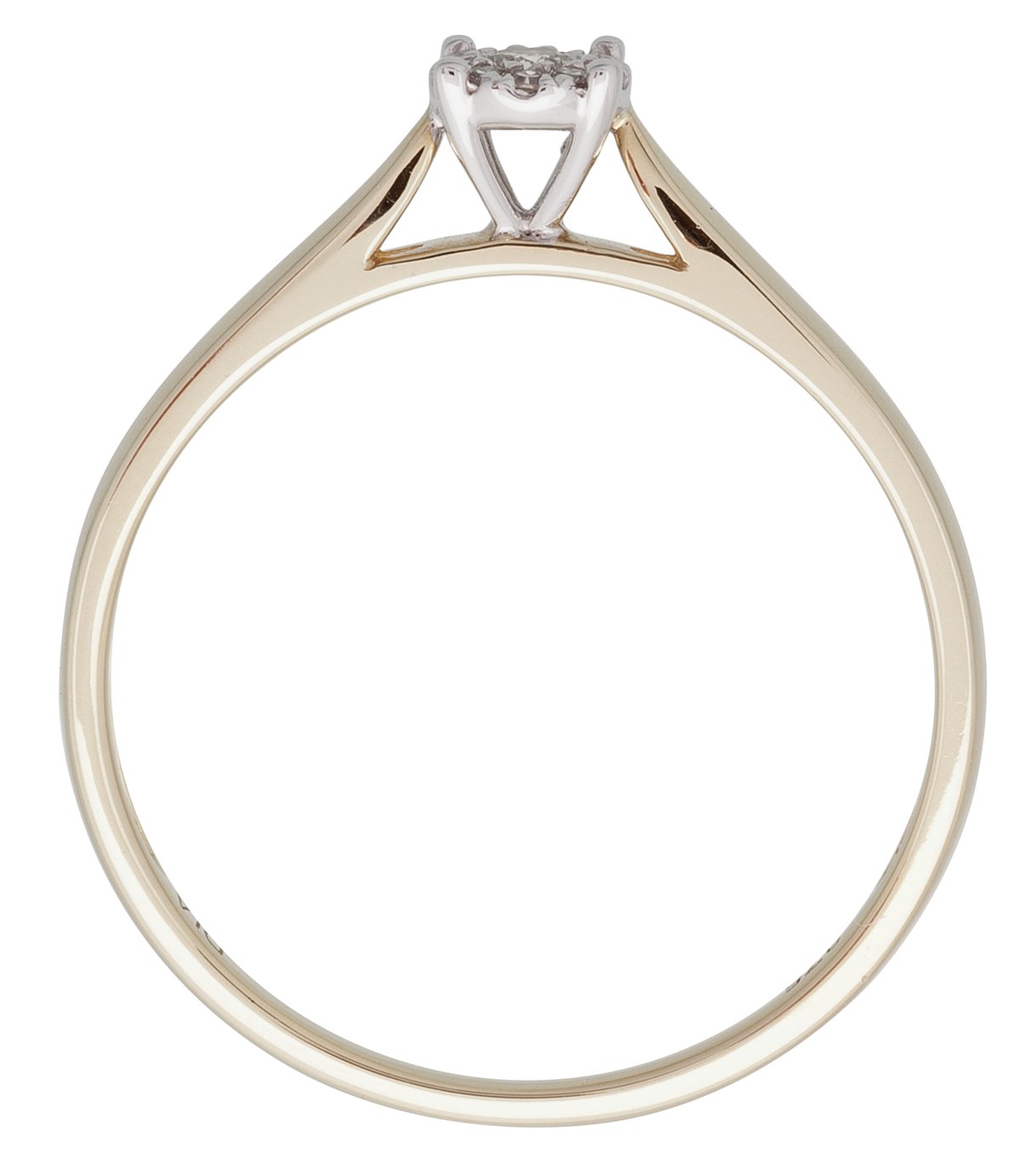 Revere 9ct Gold Diamond Accent Halo Cluster Ring Review