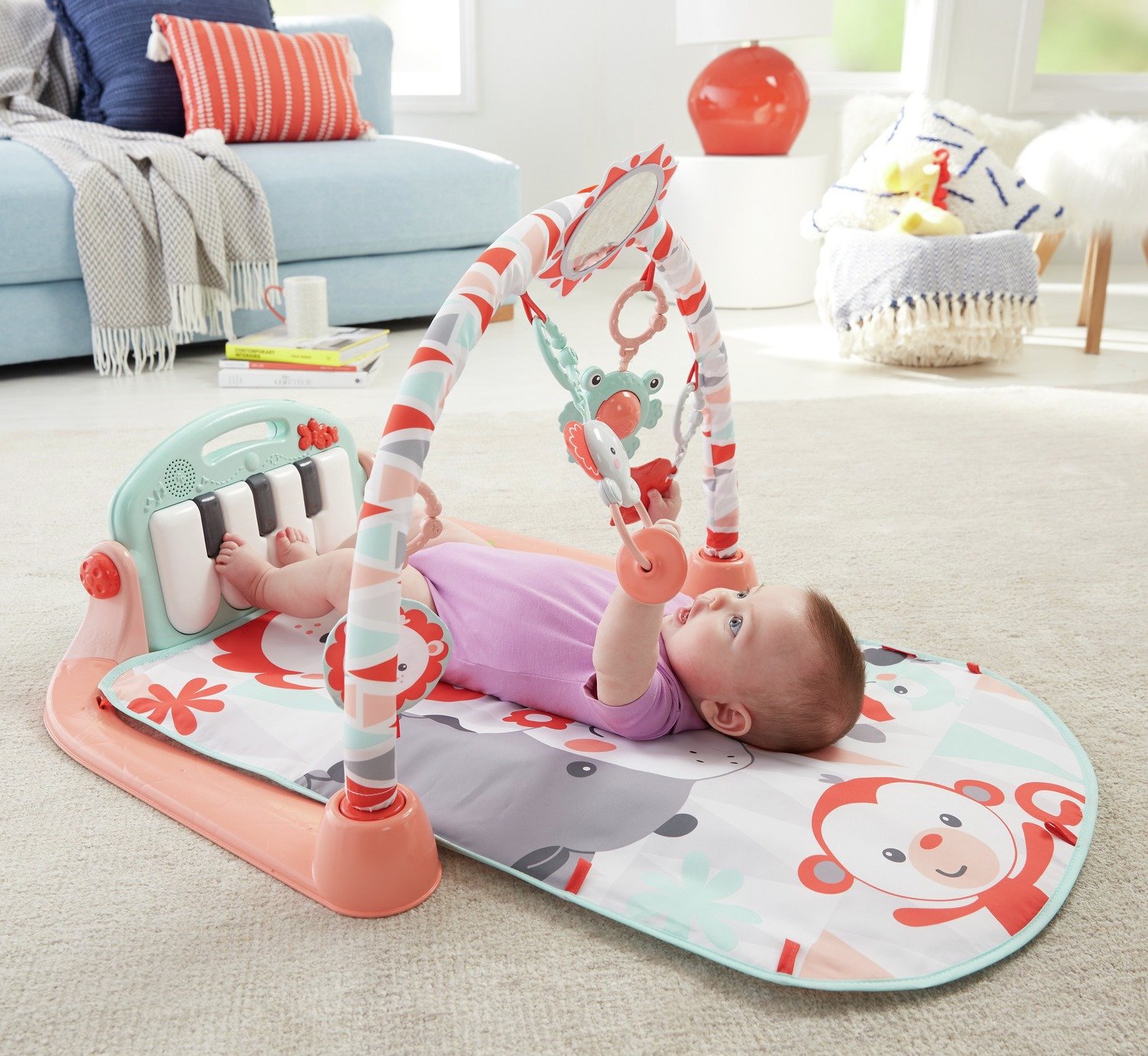 Fisher-Price Deluxe Kick & Play Pink Piano Gym 