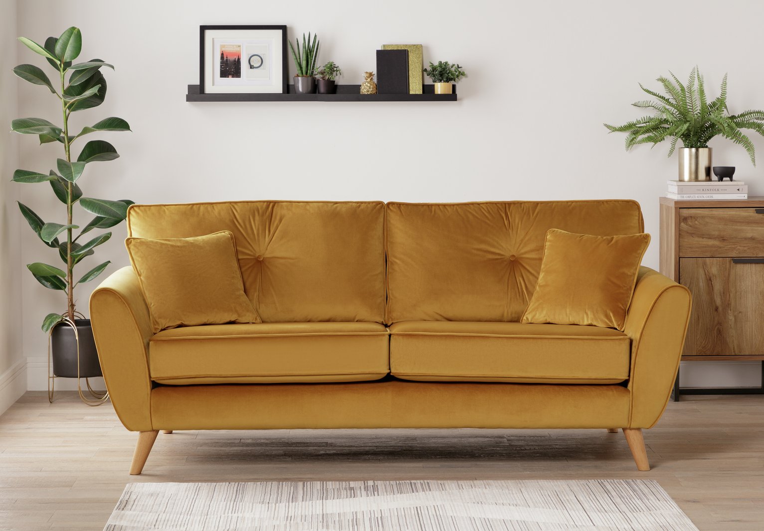 Argos Home Isla 3 Seater Velvet Sofa Review