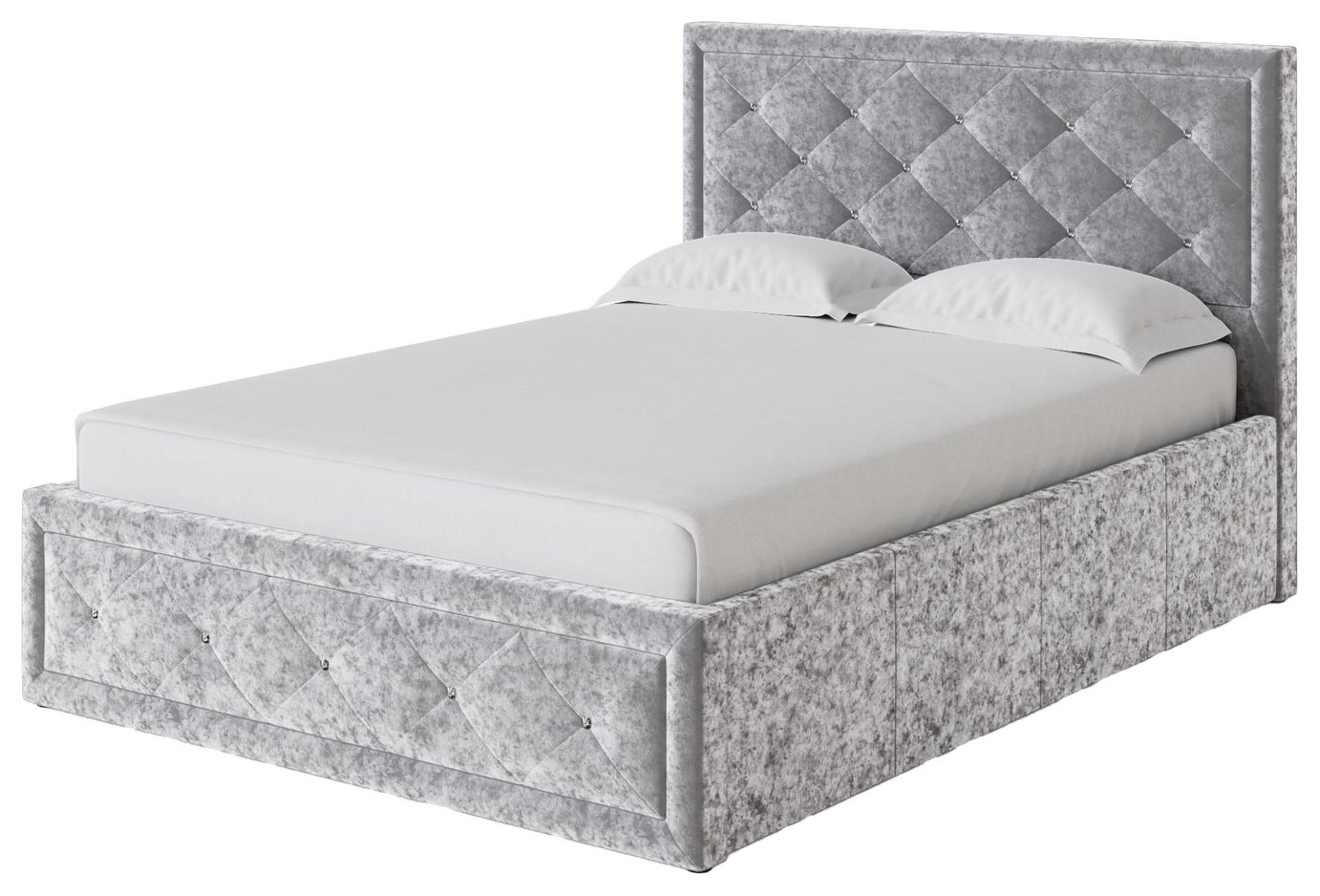 GFW Hollywood Crushed Velvet Ottoman King Bed Frame Review