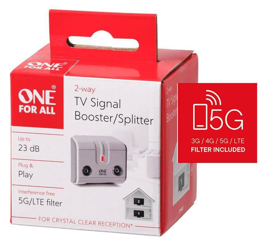 Buy One For All SV9602 2 Way TV Signal Booster | TV signal boosters | Argos