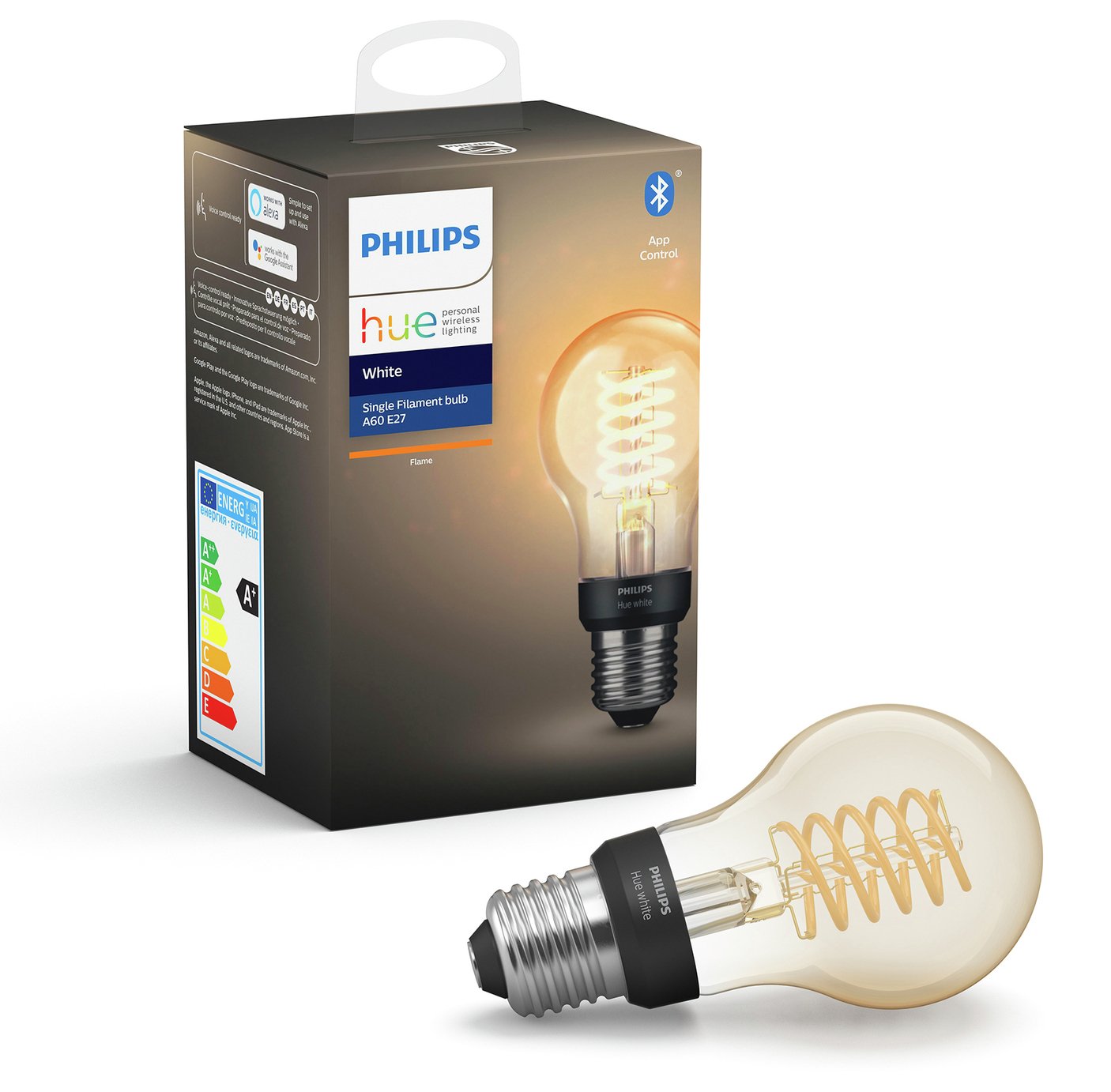 Philips Hue E27 White Smart Filament Bulb with Bluetooth