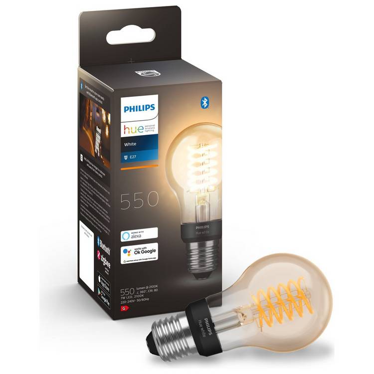 Philips Hue E27 White Smart Filament Bulb with Bluetooth 0