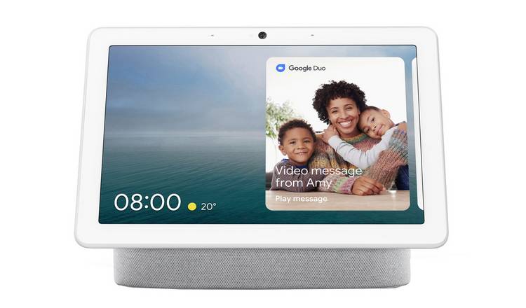 Buy Google Nest Hub Max Smart Display - Chalk | Smart speakers | Argos