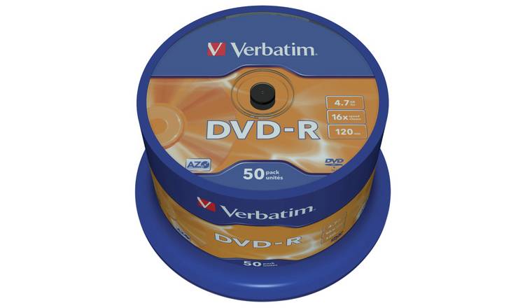 Verbatim DVD-R 16x Speed - 50 Pack Spindle