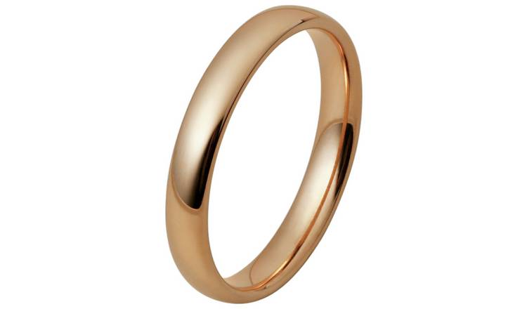 Buy Inara Rose Gold Plated Ceramic 3mm Stacking Ring | Womens rings | Argos