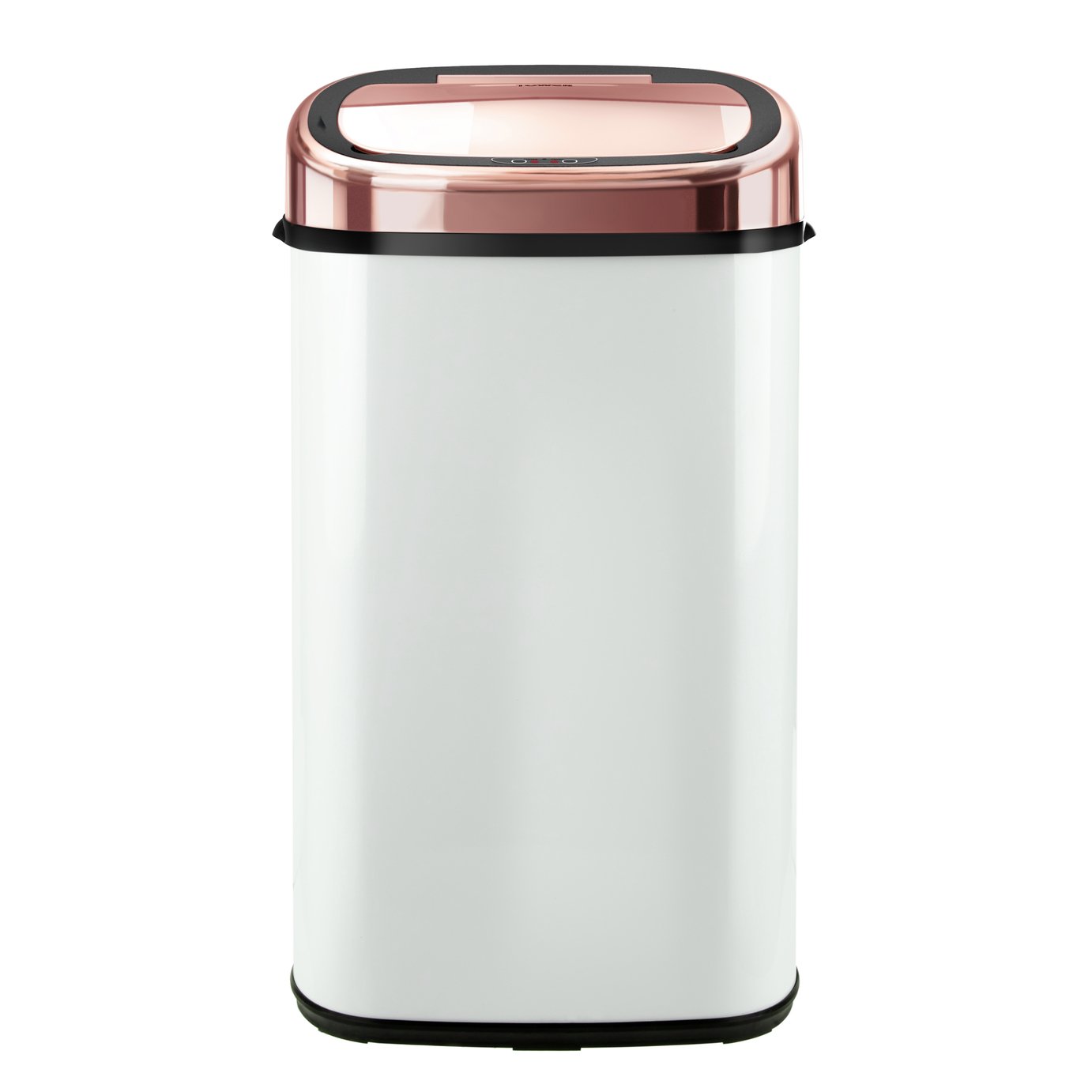 Tower 58 Litre Sensor Bin - Rose Gold and White