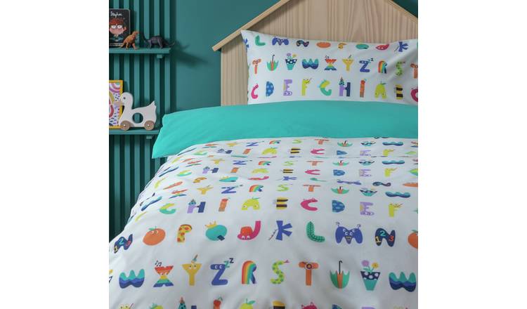 Buy Habitat Cotton Alphabet White Kids Bedding Set Toddler Argos