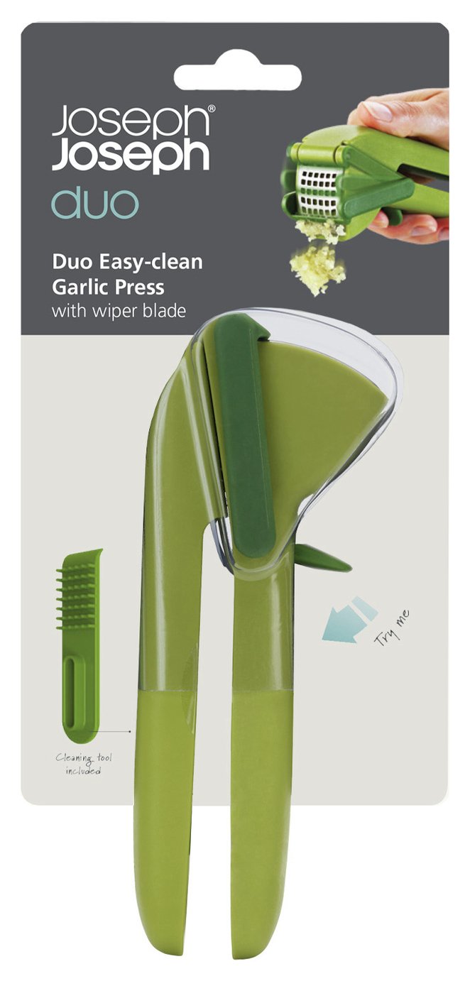 Joseph Joseph Duo Plastic Easy clean Garlic Press - Green