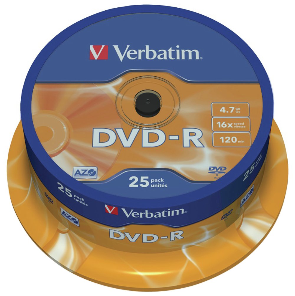 Verbatim DVD-R 16x Speed - 25 Pack Spindle